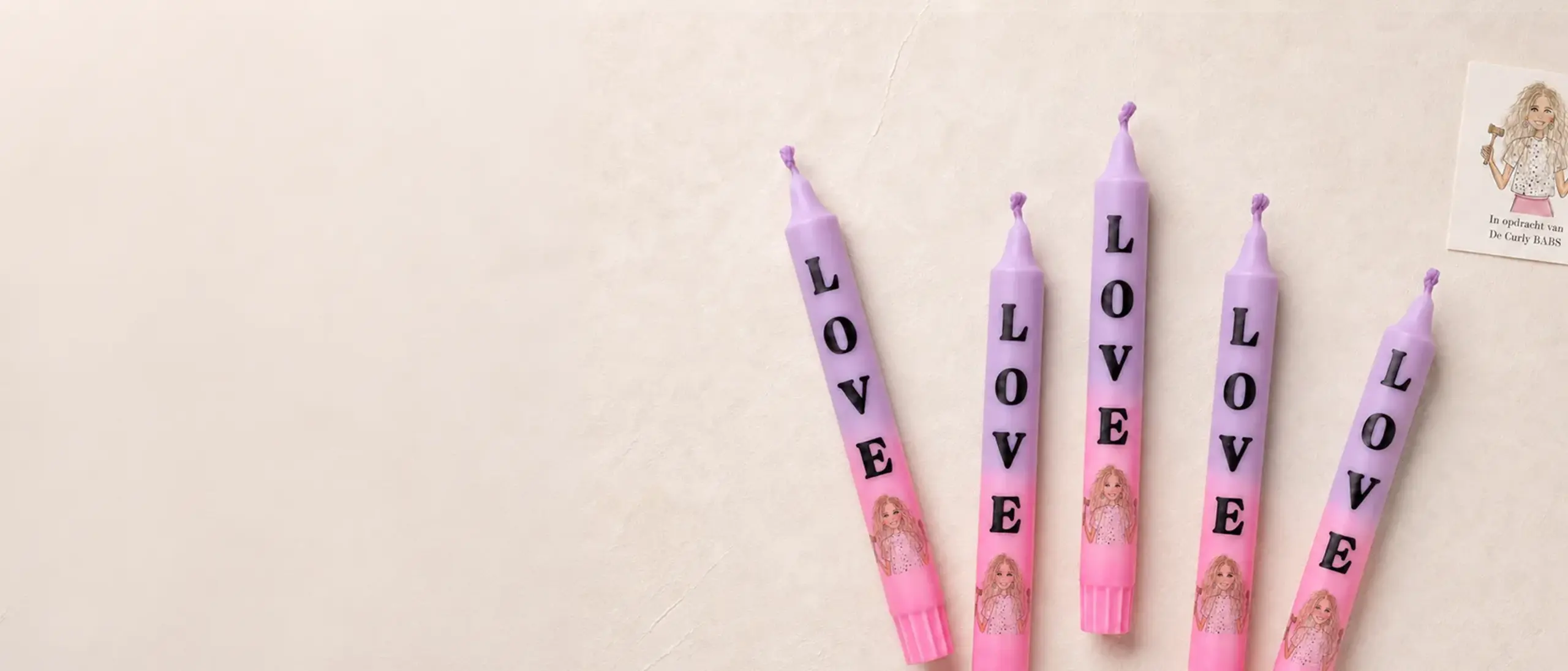 Private label LOVE kaarsen
