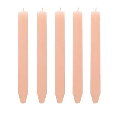Geribbelde dinerkaars Roze