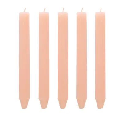 Geribbelde dinerkaars Roze