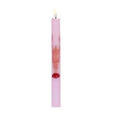 LED Kaars Kreeftjes Roze
