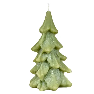 Kerstboomkaars - Olijfgroen